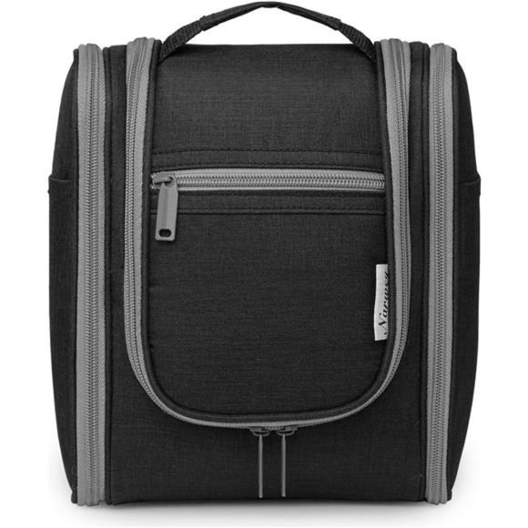Hanging Travel Toiletry Bag Cosmetic Make up Organizer for Women and Men Black